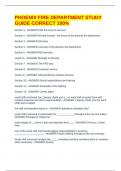 PHOENIX FIRE DEPARTMENT STUDY GUIDE CORRECT 100&percnt;