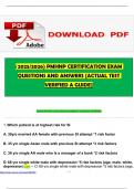 STUDY BUNDLE>> ALL ABOUT PMHNP STUDY GUIDE&vert; LATEST VERSIONS GRADED A&plus;