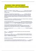 PHOENIX FIRE DEPARTMENT QUESTIONS & SOLUTIONS&lpar;RATED A&plus;&rpar;