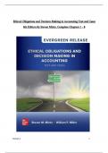 TEST BANK For Ethical Obligations and Decision-Making in Accounting Text and Cases 6th Edition By Steven Mintz&comma; William Miller&vert; Complete Chapter &vert; 100 &percnt; Verified
