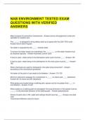 NAB ENVIRONMENT TESTED EXAM QUESTIONS WITH VERIFIED ANSWERS 