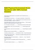 NAB Physical Environment Exam Questions with 100&percnt; Correct Answers 