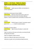SEM 2 - 1&period;01 Notes - Role of a Sports Agent Exam Questions And Answers&period;docx