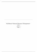 WGU C811 Task 1Healthcare Financial Resource Management With Complete Solutions 2025