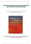 Test Bank for Medical-Surgical Nursing&comma; 8th Edition&colon; Joyce M&period; Black - PDF Download