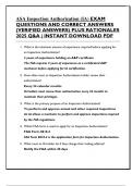ASA Inspection Authorization &lpar;IA&rpar; EXAM QUESTIONS AND CORRECT ANSWERS &lpar;VERIFIED ANSWERS&rpar; PLUS RATIONALES 2025 Q&A &vert; INSTANT DOWNLOAD PDF