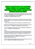 HIPAA And Privacy Act Training &lpar;Dha-Us001&rpar; A&plus; Graded Exam Questions With 100&percnt; Correct And Verified Answers 2025