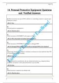 14&period; Personal Protective Equipment Questions   and  Verified Answers