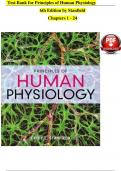Test Bank for Principles of Human Physiology 6th Edition by Stanfield  Chapters 1 - 24     