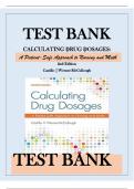 Calculating Drug Dosages&colon; A Patient-Safe Approach to Nursing and Math 2nd Edition TEST BANK by Castillo&comma; Verified Chapters 1 - 22&comma; Complete Newest Version