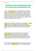 FLORIDA CLASS E KNOWLEDGE EXAM  ALL QUESTIONS AND ANSWERS 2025 