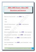 MSC&colon; ORT Exam &ndash; Knee 2025 Questions and Answers