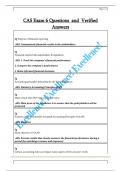 CAS Exam 6 Questions  and  Verified  Answers