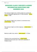 MISSOURI CLASS E DRIVER'S LICENSE  INFORMATION QUESTIONS AND  ANSWERS 2025