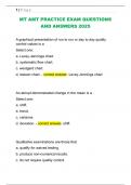 MT AMT PRACTICE EXAM QUESTIONS  AND ANSWERS 2025 