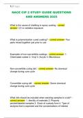 NACE CIP 2 STUDY GUIDE QUESTIONS  AND ANSWERS 2025 