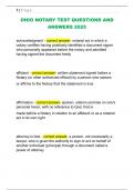OHIO NOTARY TEST QUESTIONS AND  ANSWERS 2025 