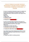 NUR 327 PEDS EXAM 2025 NEWEST QUESTIONS AND DETAILED CORRECT ANSWERS &lpar;VERIFIED ANSWERS&rpar; &vert; A&plus; GRADE