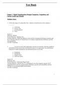 TEST BANK FOR Information Technology for Management&colon; Driving Digital Transformation to Increase Local and Global Performance&comma; Growth and Sustainability 12th Edition by Efraim Turban &comma; ISBN&colon; 9781119702900 Chapter 1-14 &vert;All Chapters Verified&vert; Guide A&plus;