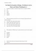 Essentials of Biology 7th Edition by Sylvia Mader and Michael Windelspecht Final Exam Questions with Answers