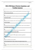 HSC 3720 Exam 2 Review Questions  and   Verified Answers 