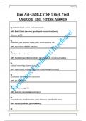 First Aid-USMLE STEP 1 High Yield  Questions  and  Verified Answers 