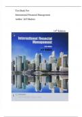 Test Bank for International Financial Management 14th Edition By Jeff Madura &vert;All Chapters 1 - 21&vert; Complete Guide A&plus;&comma;latest edition 2025