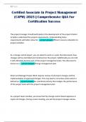 Certified Associate In Project Management &lpar;CAPM&rpar; 2025 &vert; Comprehensive Q&A For Certification Success