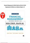 SOLUTION MANUAL Financial Management for Public&comma; Health&comma; and Not-for-Profit Organizations Seventh Edition by Steven A&period; Finkler all chapters 1-15