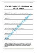 HCM 388 - Chapters 6&comma; 7&comma; 8&comma; 9 Questions  and   Verified Answers
