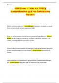 CDM Exam 1 Units 1-4 2025 &vert; Comprehensive Q&A For Certification Success