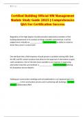 Certified Building Official MM Management Module Study Guide 2025 &vert; Comprehensive Q&A For Certification Success