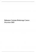 Bahamas Customs Brokerage Course Overview 2025