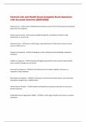 PACKAGE DEAL FOR Vermont life and health Exams 2025&sol;2026 &ndash; Verified Questions and Correct Answers