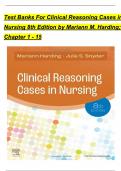 Test Bank For Clinical Reasoning Cases in Nursing 8th Edition By Mariann M&period; Harding&comma; Julie S&period; Snyder Complete Newest Version