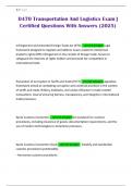 D470 Transportation And Logistics Exam &vert; Certified Questions With Answers &lpar;2025&rpar;