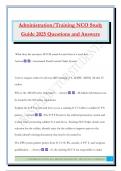 Administration&sol;Training NCO Study Guide 2025 Questions and Answers