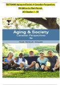 Complete TEST BANK Aging and Society A Canadian Perspectives 9th Edition by Mark Novak&comma; Herbert C&period; Northcott&comma; Karen Kobayashi All Chapters 1 - 20