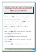 Training NCO Board Study Guide 2025 Questions and Answers