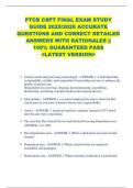 PTCB CSPT FINAL EXAM STUDY  GUIDE 2025&sol;2026 ACCURATE  QUESTIONS AND CORRECT DETAILED  ANSWERS WITH RATIONALES &vert;&vert;  100&percnt; GUARANTEED PASS  <LATEST VERSION> 