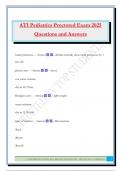 ATI Pediatrics Proctored Exam 2025 Questions and Answers