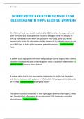 SCRIBEAMERICA OUTPATIENT FINAL EXAM QUESTIONS WITH 100&percnt; VERIFIED ANSWERS