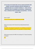 D774&sol; WGU D774 EXAM 2025 ACTUAL EXAM QUESTIONS AND  CORRECT DETAILED ANSWERS &lpar;VERIFIED ANSWERS&rpar; ALL  ANSWERED &lbrace;80 Q & A&rcub; ALREADY GRADED A&plus; &sol; WGU D774 OA  INTRODUCTION TO BUSINESS ACCOUNTING &vert; GUARANTEED  PASS &vert; INTRODUCTION TO BUSINESS ACCOUNTING &ndash; D774 O