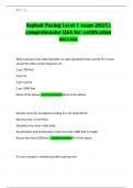 Asphalt Paving Level 1 exam 2025 &vert; comprehensive Q&A for certification success