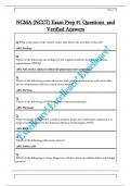 NCMA &lpar;NCCT&rpar; Exam Prep &num;1 Questions  and   Verified Answers