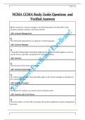 NCMA CCMA Study Guide Questions  and   Verified Answers 