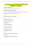 ACMA 2025 EXAM QUESTIONS WITH 100&percnt; VERIFIED ANSWERS