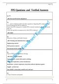 PPE Questions  and  Verified Answers 