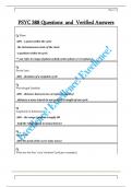 PSYC 388 Questions  and  Verified Answers 