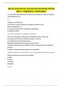 HCM 2110 FINAL EXAM QUESTIONS WITH 100&percnt; VERIFIED ANSWERS&excl;&excl;